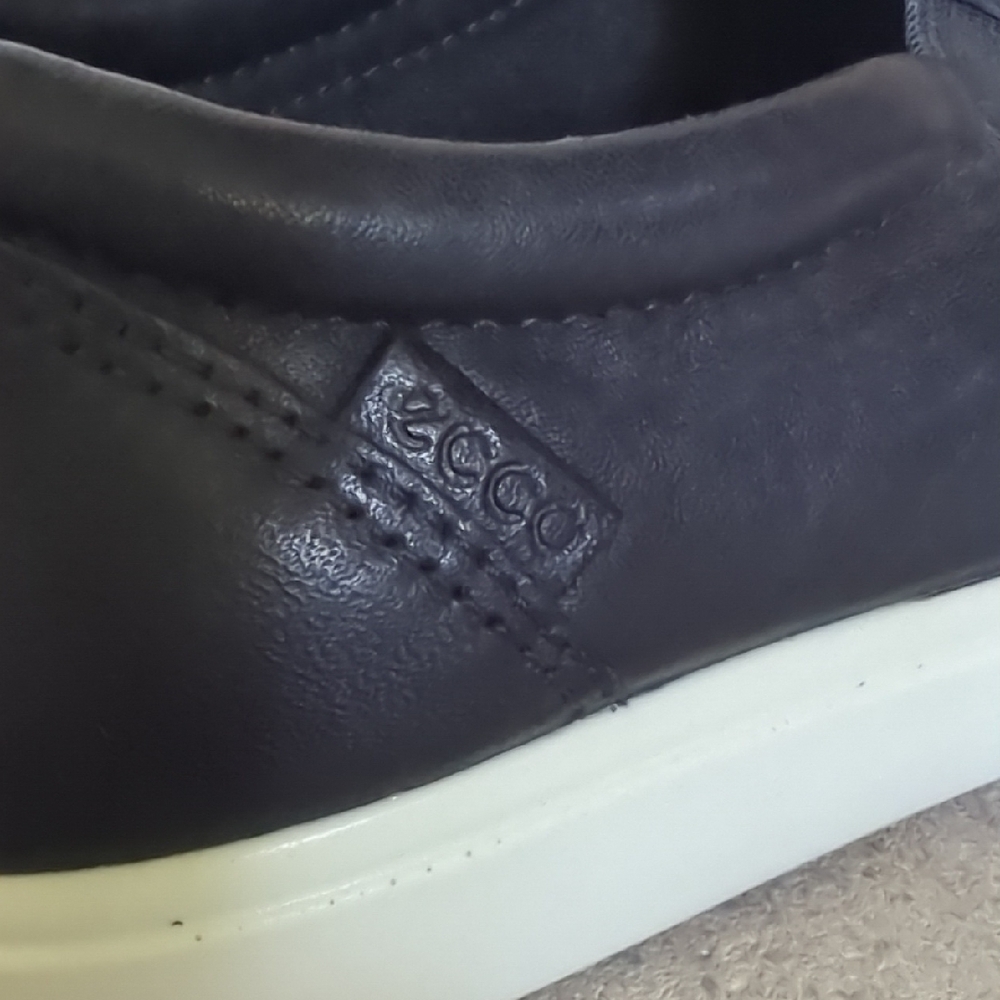 ECCO I Black Soft 7 Leather Woven Slip-On Sneaker Loafers, 5/36 - Picture 9 of 16